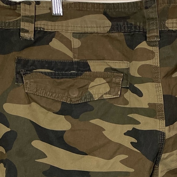 Raw x Men's Cotton Straight Military Cargo Shorts Camouflage - Picture 6 of 7
